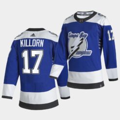 Tampa Bay Lightning Alex Killorn 2021 Reverse Retro Blue Jersey