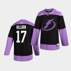 Tampa Bay Lightning Alex Killorn Practice Hockey Fights Cancer Jersey
