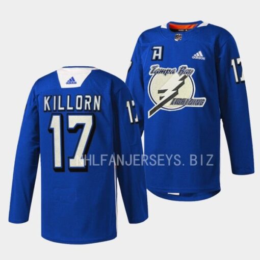 Tampa Bay Lightning Alex Killorn Primary Logo Blue Jersey