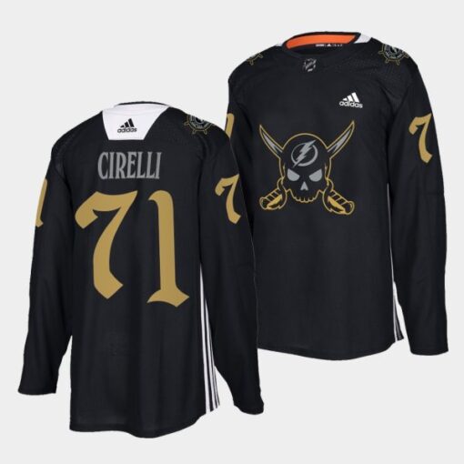 Tampa Bay Lightning Anthony Cirelli Gasparilla inspired Black Jersey