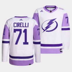 Tampa Bay Lightning Anthony Cirelli HockeyFightsCancer White Jersey