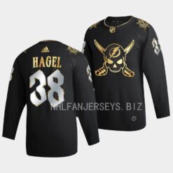 Tampa Bay Lightning Brandon Hagel Gasparilla inspired Black Golden Edition Jersey