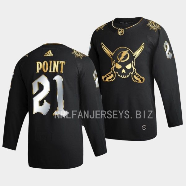Tampa Bay Lightning Brayden Point Gasparilla inspired Black Golden Edition Jersey Tampa Bay Lightning Brayden Point Gasparilla inspired Black Golden Edition Jersey