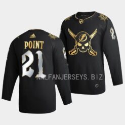 Tampa Bay Lightning Brayden Point Gasparilla inspired Black Golden Edition Jersey