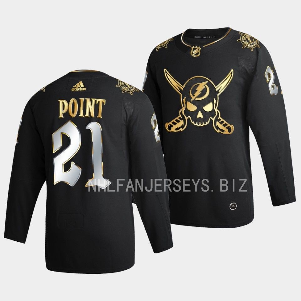 Tampa Bay Lightning Brayden Point Gasparilla inspired Black Golden Edition Jersey Tampa Bay Lightning Brayden Point Gasparilla inspired Black Golden Edition Jersey