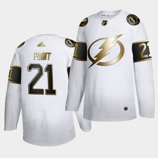 Tampa Bay Lightning Brayden Point Golden Edition White Jersey