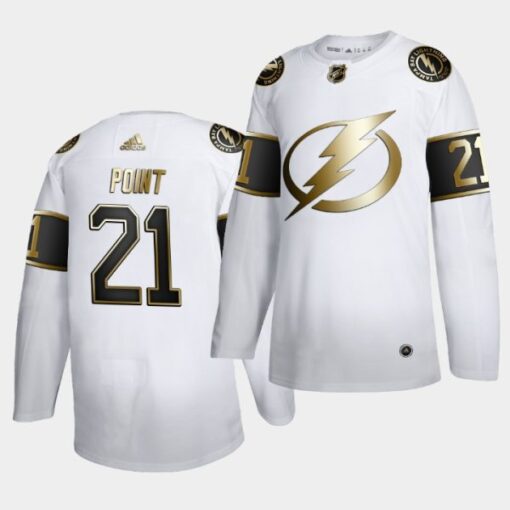 Tampa Bay Lightning Brayden Point Golden Edition White Jersey