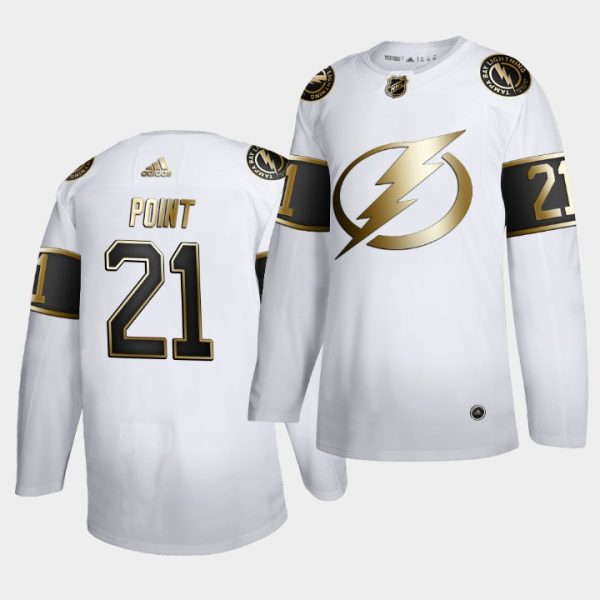 Tampa Bay Lightning Brayden Point Golden Edition White Jersey Tampa Bay Lightning Brayden Point Golden Edition White Jersey