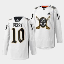 Tampa Bay Lightning Corey Perry Gasparilla inspired White Jersey
