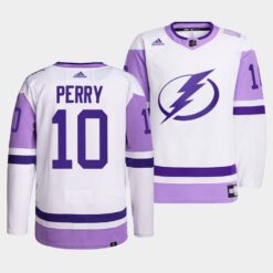Tampa Bay Lightning Corey Perry HockeyFightsCancer White Jersey