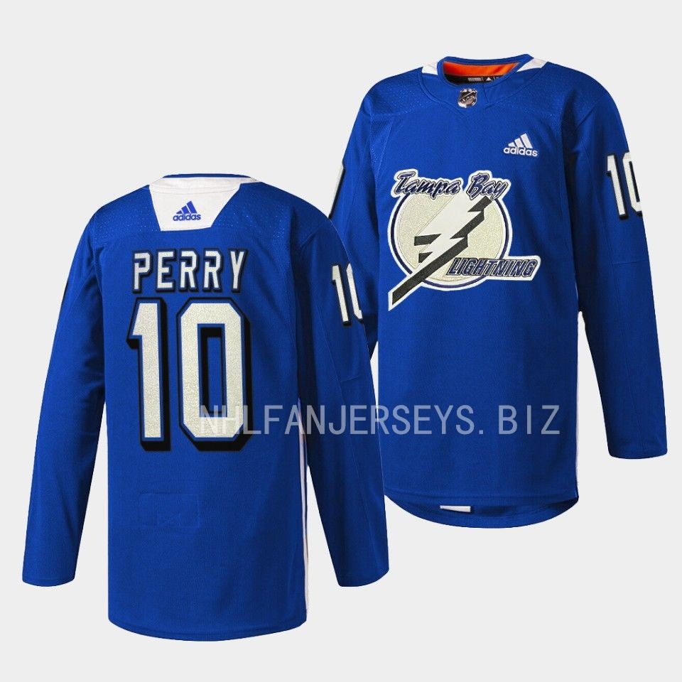 Tampa Bay Lightning Corey Perry Primary Logo Blue Jersey Tampa Bay Lightning Corey Perry Primary Logo Blue Jersey
