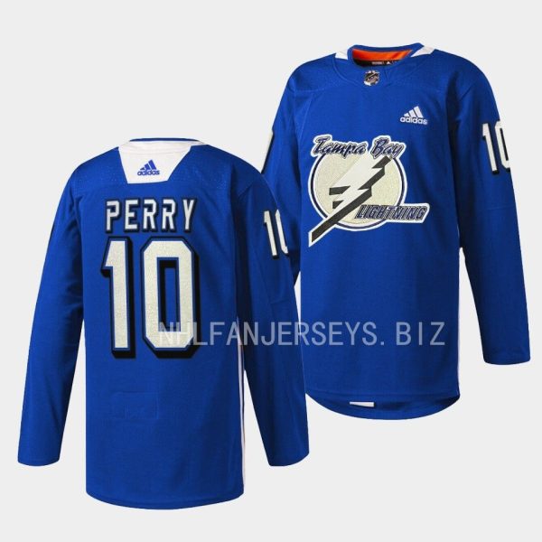 Tampa Bay Lightning Corey Perry Primary Logo Blue Jersey Tampa Bay Lightning Corey Perry Primary Logo Blue Jersey