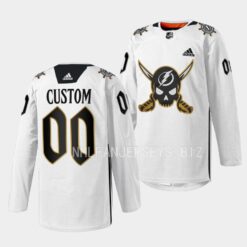 Tampa Bay Lightning Custom 2023 Gasparilla inspired White Skull Jersey