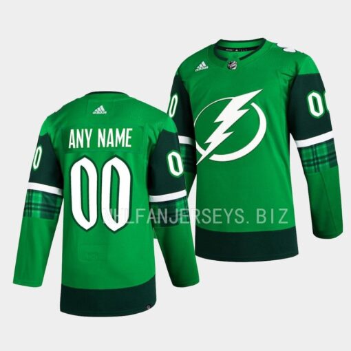 Tampa Bay Lightning Custom 2023 St. Patricks Day Green Jersey