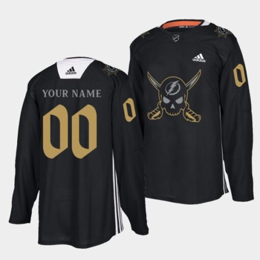 Tampa Bay Lightning Custom Gasparilla inspired Black Jersey