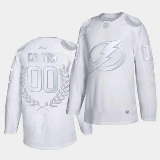 Tampa Bay Lightning Custom Glory Awards Collection White Jersey