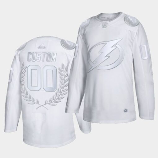 Tampa Bay Lightning Custom Glory Awards Collection White Jersey