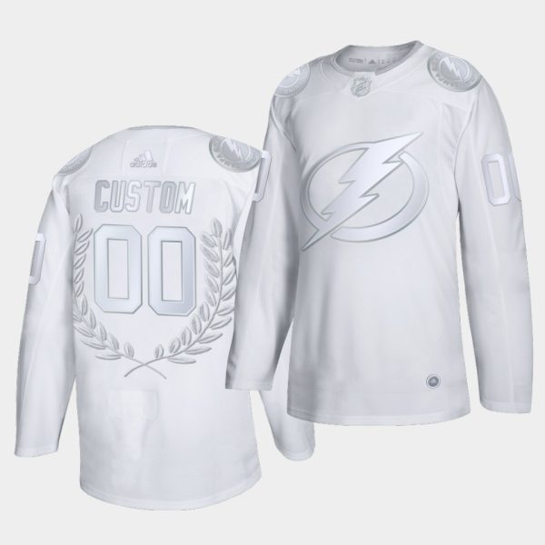 Tampa Bay Lightning Custom Glory Awards Collection White Jersey Tampa Bay Lightning Custom Glory Awards Collection White Jersey