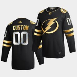 Tampa Bay Lightning Custom Golden Limited Edition Black Jersey
