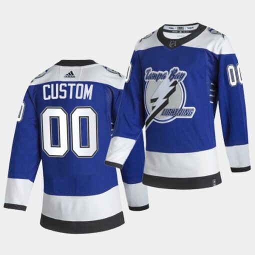 Tampa Bay Lightning Custom Reverse Blue Jersey
