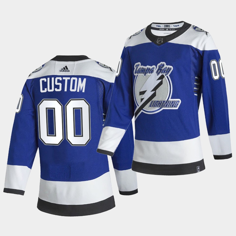 Tampa Bay Lightning Custom Reverse Blue Jersey Tampa Bay Lightning Custom Reverse Blue Jersey