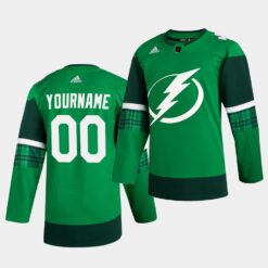 Tampa Bay Lightning Custom St. Patrick’s Day Green Player Jersey