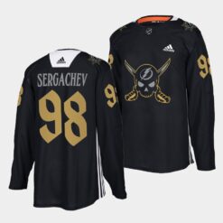 Tampa Bay Lightning Mikhail Sergachev Gasparilla inspired Black Jersey