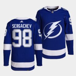 Tampa Bay Lightning Mikhail Sergachev Home Blue Jersey