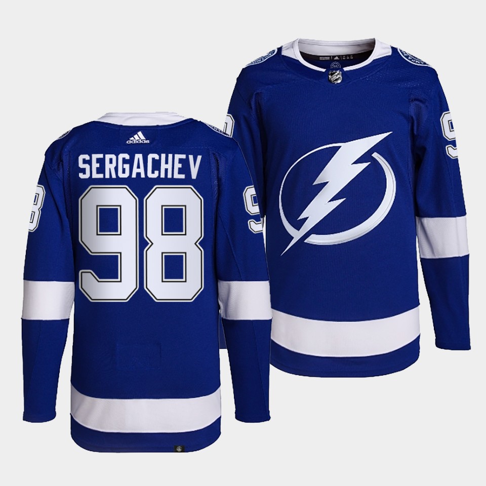 Tampa Bay Lightning Mikhail Sergachev Home Blue Jersey Tampa Bay Lightning Mikhail Sergachev Home Blue Jersey