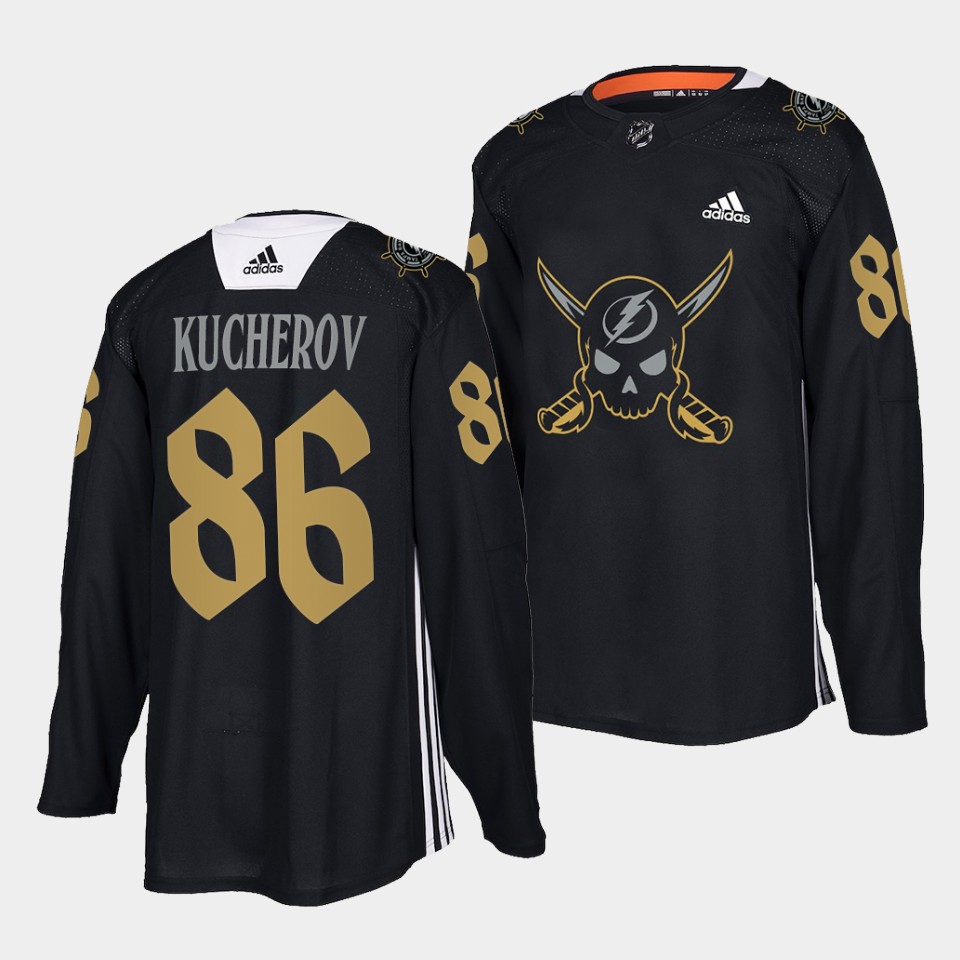 Tampa Bay Lightning Nikita Kucherov Gasparilla inspired Black Jersey Tampa Bay Lightning Nikita Kucherov Gasparilla inspired Black Jersey