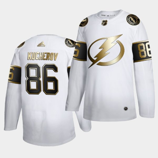 Tampa Bay Lightning Nikita Kucherov Golden Edition White Jersey Tampa Bay Lightning Nikita Kucherov Golden Edition White Jersey