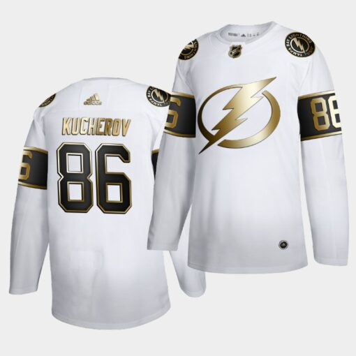 Tampa Bay Lightning Nikita Kucherov Golden Edition White Jersey