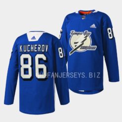 Tampa Bay Lightning Nikita Kucherov Primary Logo Blue Jersey