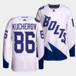 Tampa Bay Lightning Nikita Kucherov Stadium Series White Jersey