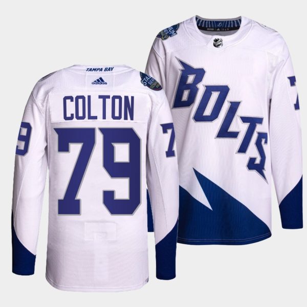 Tampa Bay Lightning Ross Colton 2022 Stadium Series White Jersey Tampa Bay Lightning Ross Colton 2022 Stadium Series White Jersey