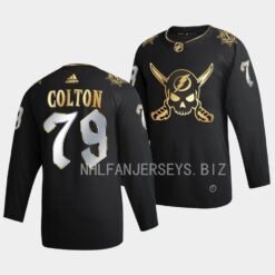 Tampa Bay Lightning Ross Colton Gasparilla inspired Black Golden Edition Jersey