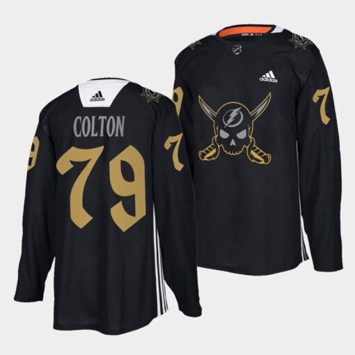 Tampa Bay Lightning Ross Colton Gasparilla inspired Black Jersey