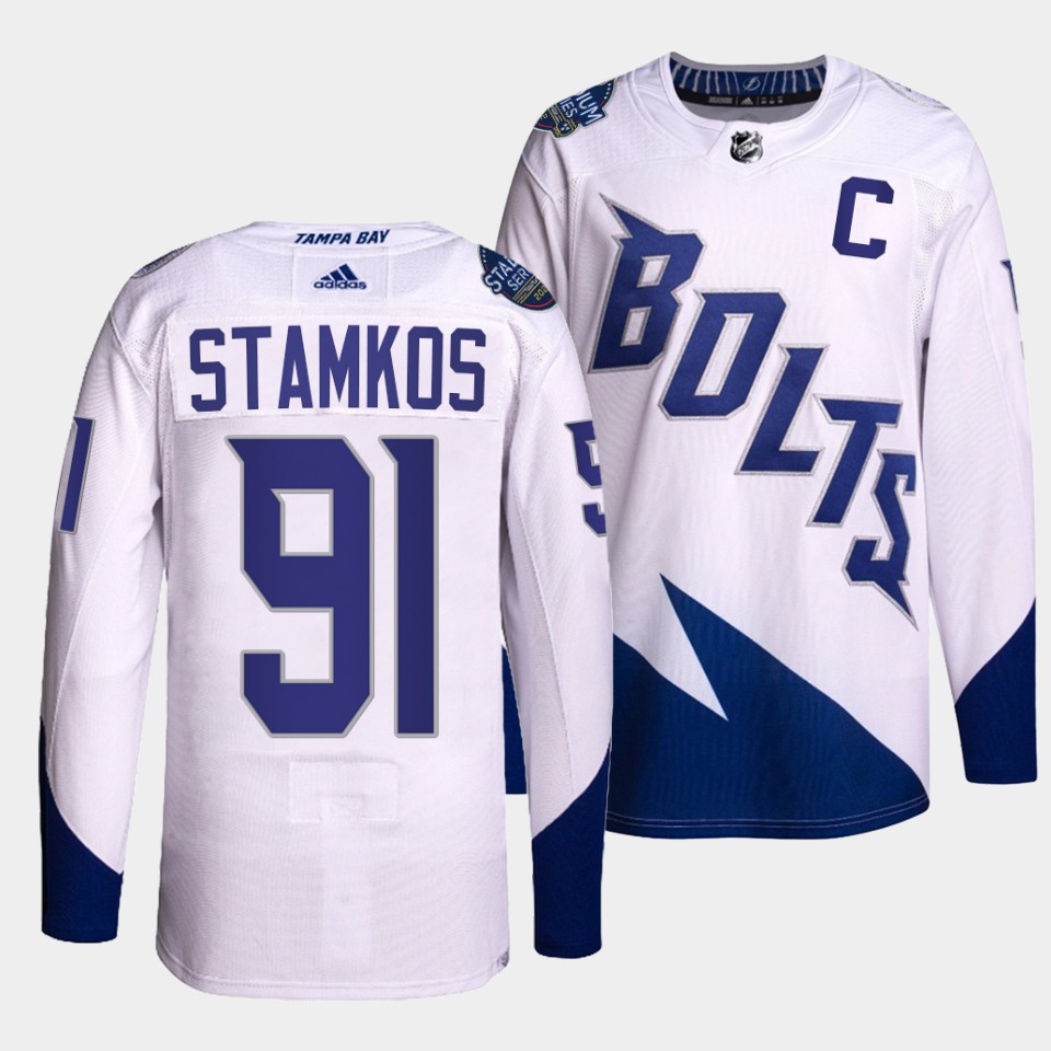 Tampa Bay Lightning Steven Stamkos 2022 Stadium Series White Jersey Tampa Bay Lightning Steven Stamkos 2022 Stadium Series White Jersey