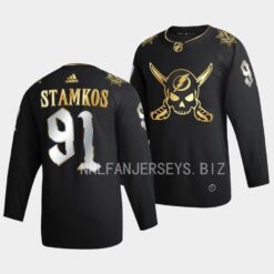 Tampa Bay Lightning Steven Stamkos Gasparilla inspired Black Golden Edition Jersey