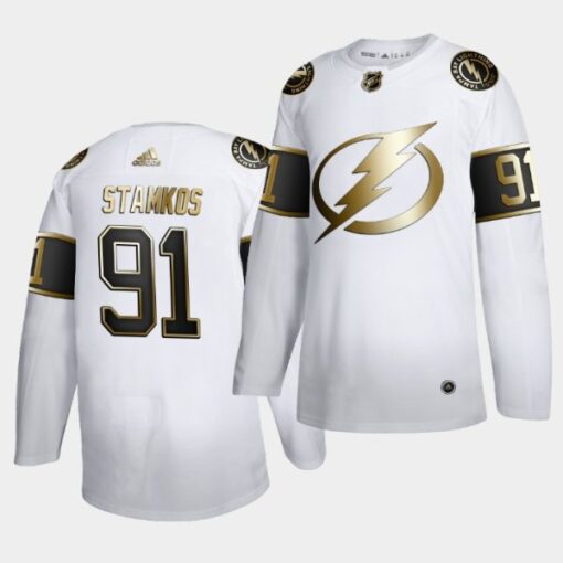 Tampa Bay Lightning Steven Stamkos Golden Edition White Jersey
