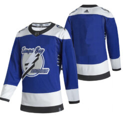Tampa Bay Lightning Team 2021 Reverse Retro Royal Jersey