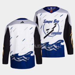 Tampa Bay Lightning Team 2022 Reverse Retro White Jersey
