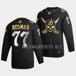 Tampa Bay Lightning Victor Hedman Gasparilla inspired Black Golden Edition Jersey