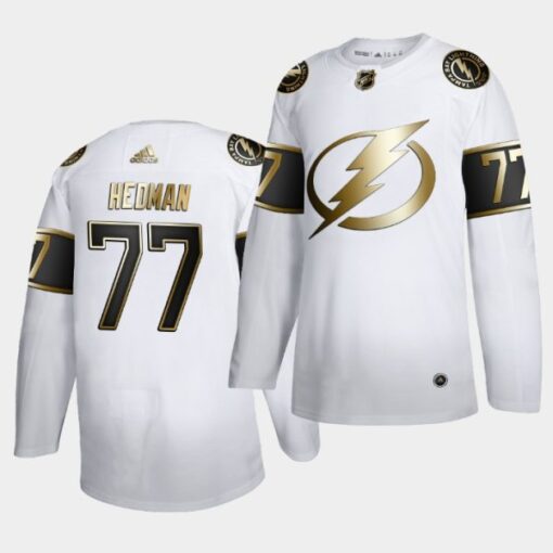 Tampa Bay Lightning Victor Hedman Golden Edition White Jersey