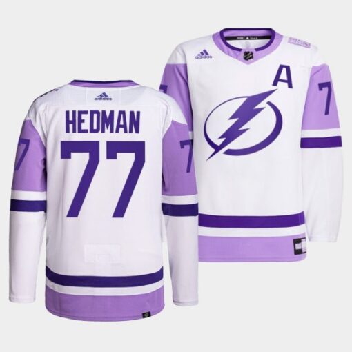 Tampa Bay Lightning Victor Hedman HockeyFightsCancer White Jersey
