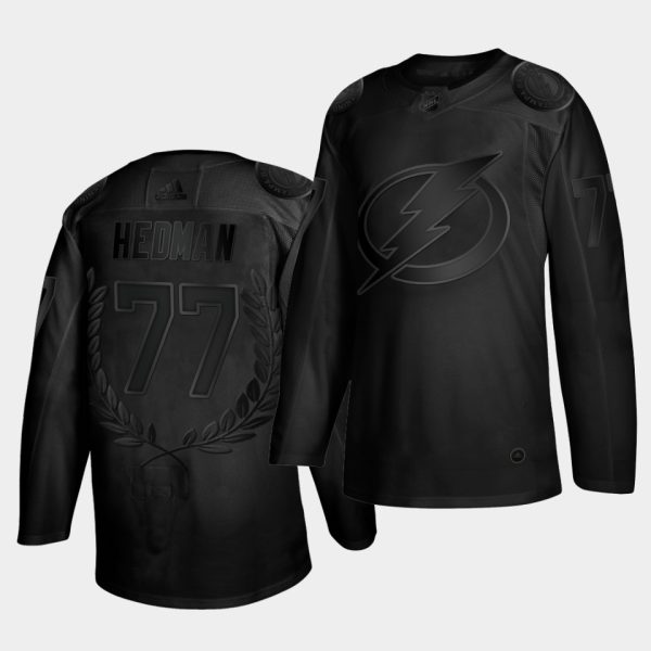 Tampa Bay Lightning Victor Hedman James Norris Memorial Trophy Awards Collection Black Jersey Tampa Bay Lightning Victor Hedman James Norris Memorial Trophy Awards Collection Black Jersey