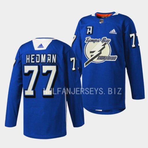 Tampa Bay Lightning Victor Hedman Primary Blue Jersey