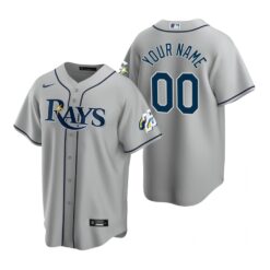 Tampa Bay Rays Custom Gray 25th Anniversary Replica Jersey
