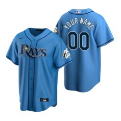 Tampa Bay Rays Custom Light Blue 25th Anniversary Replica Jersey