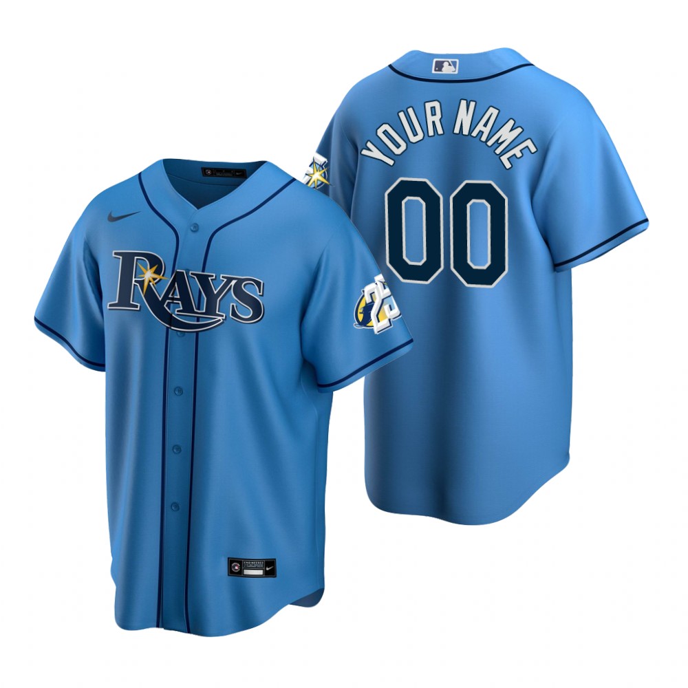 Tampa Bay Rays Custom Light Blue 25th Anniversary Replica Jersey Tampa Bay Rays Custom Light Blue 25th Anniversary Replica Jersey